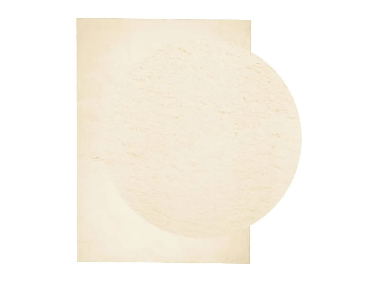 Alfombra de pelo corto suave lavable HUARTE crema 200x280 cm ES69275