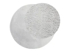 Alfombra de pelo corto suave lavable HUARTE gris Ø 100 cm ES34992