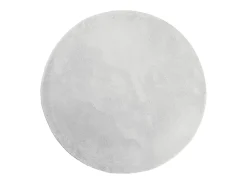 Alfombra de pelo corto suave lavable HUARTE gris Ø 100 cm ES34992