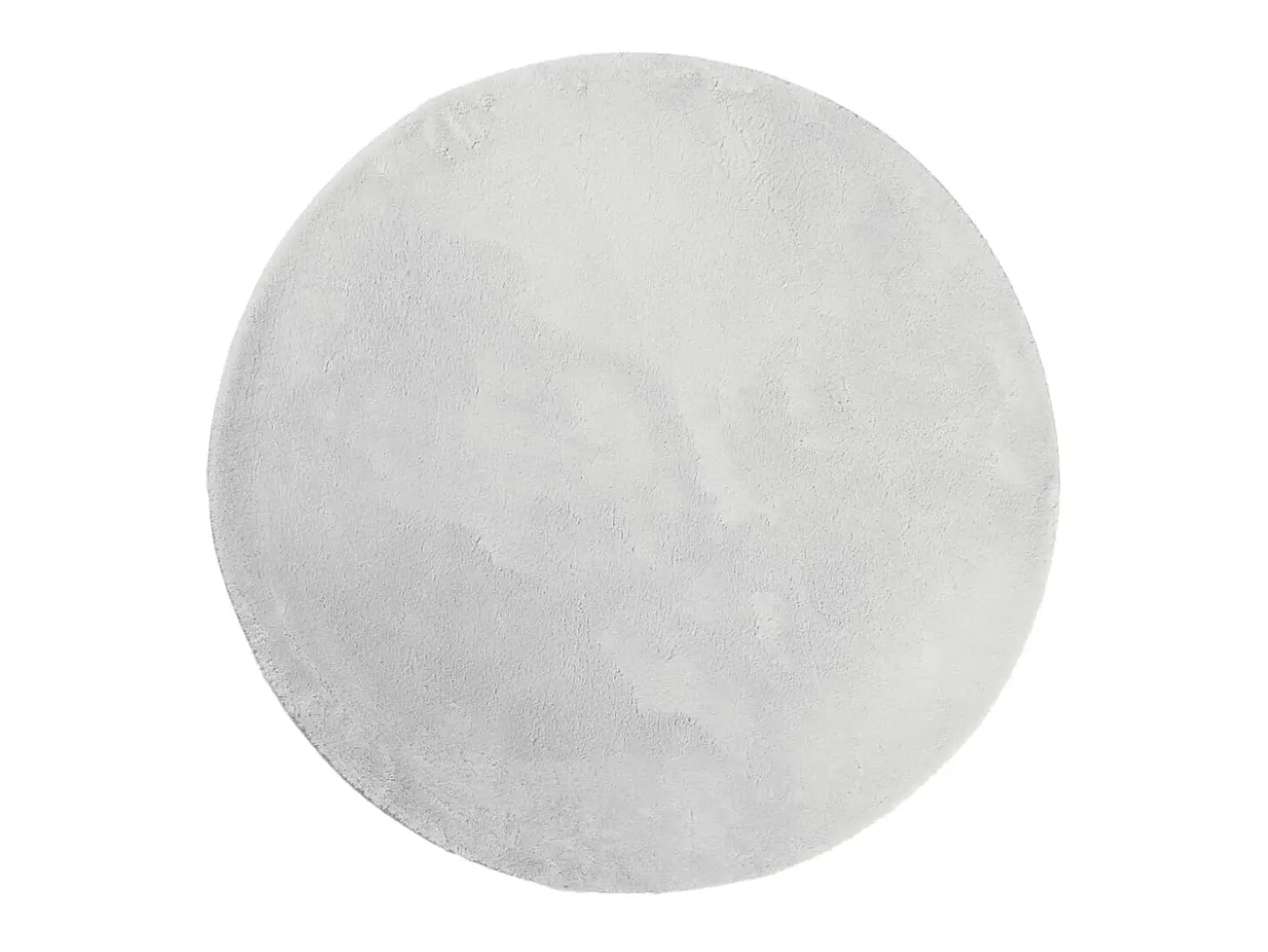 Alfombra de pelo corto suave lavable HUARTE gris Ø 100 cm ES34992