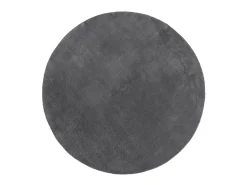 Alfombra de pelo corto suave lavable HUARTE antracita Ø 120 cm ES43388