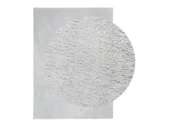 Alfombra de pelo corto suave lavable HUARTE gris 160x230 cm ES93198