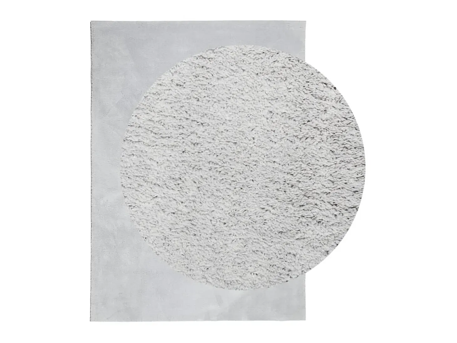 Alfombra de pelo corto suave lavable HUARTE gris 160x230 cm ES93198