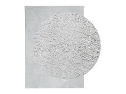 Alfombra de pelo corto suave lavable HUARTE gris 240x340 cm ES81176