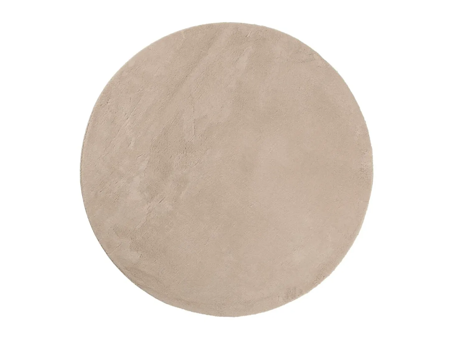 Alfombra de pelo corto suave lavable HUARTE arena Ø 160 cm ES62673