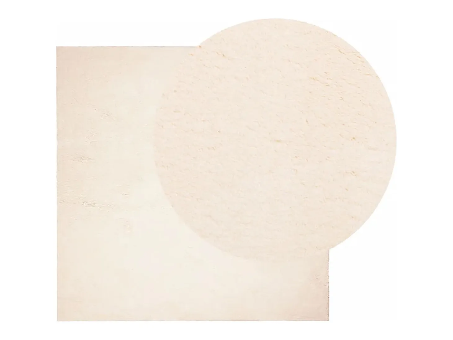 Alfombra de pelo corto suave lavable HUARTE beige 240x240 cm ES93921