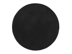 Alfombra de pelo corto suave lavable HUARTE negro Ø 120 cm ES72705