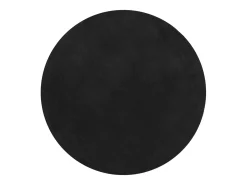 Alfombra de pelo corto suave lavable HUARTE negro Ø 200 cm