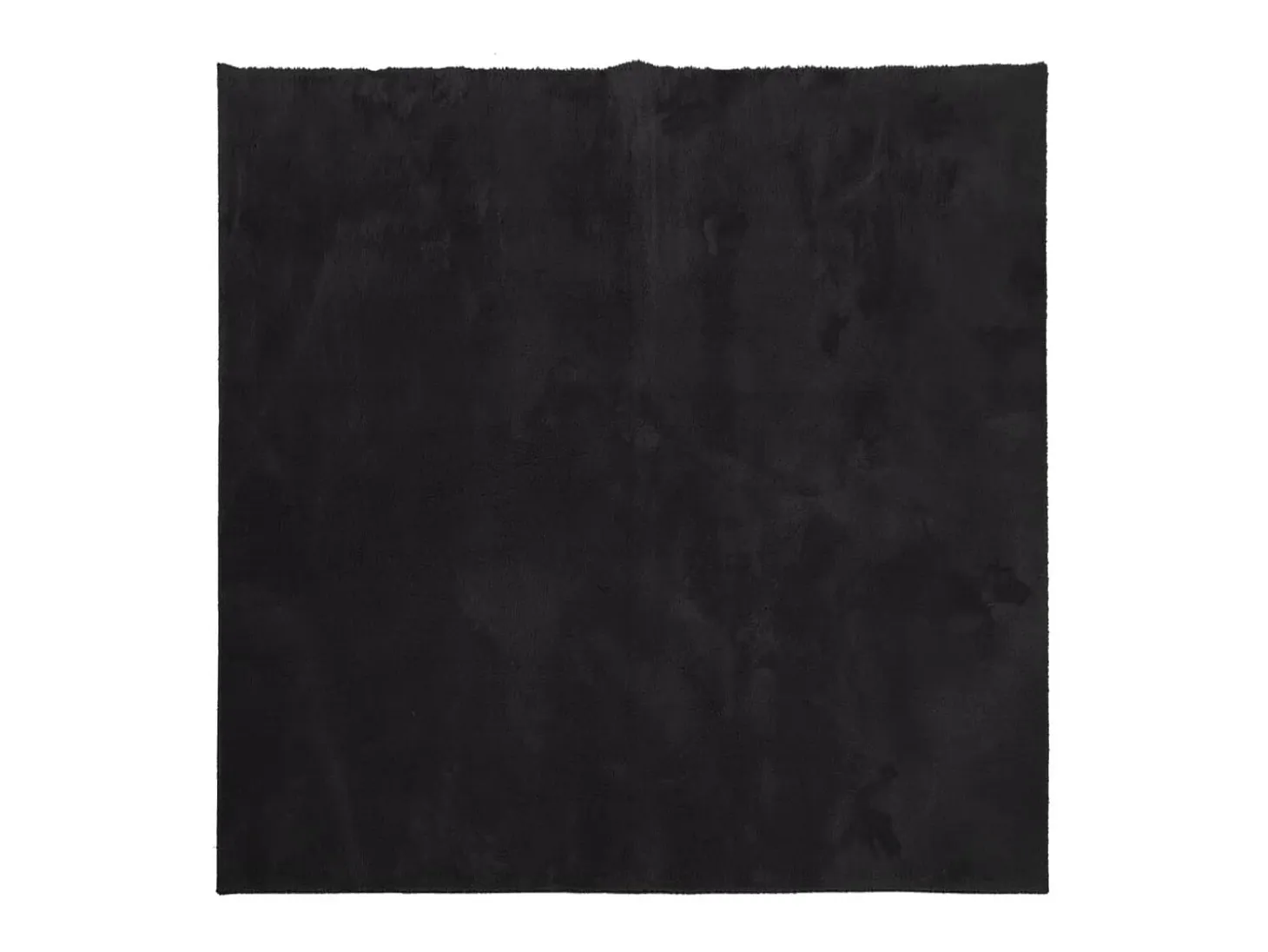 Alfombra de pelo corto suave lavable HUARTE negro 240x240 cm ES43270