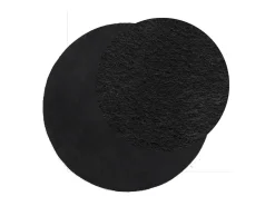 Alfombra de pelo corto suave lavable HUARTE negro Ø 100 cm ES67928