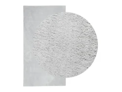 Alfombra de pelo corto suave lavable HUARTE gris 80x150 cm ES42902