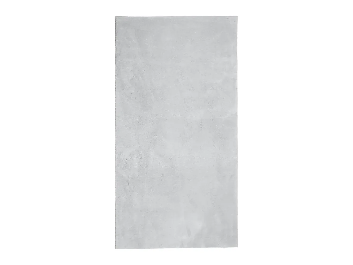 Alfombra de pelo corto suave lavable HUARTE gris 80x150 cm ES42902
