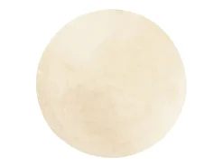 Alfombra de pelo corto suave lavable HUARTE crema Ø 80 cm ES70407