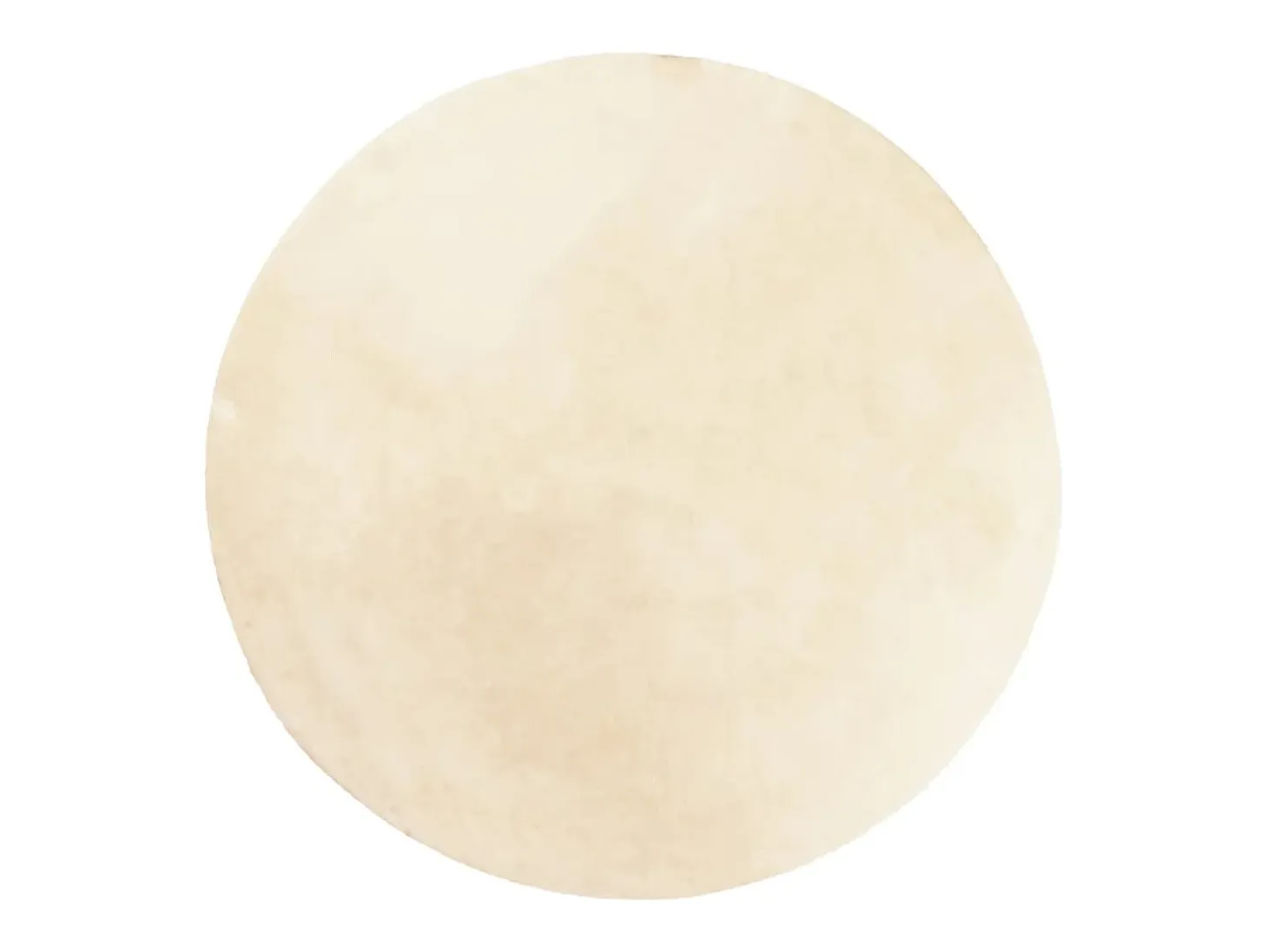 Alfombra de pelo corto suave lavable HUARTE crema Ø 80 cm ES70407