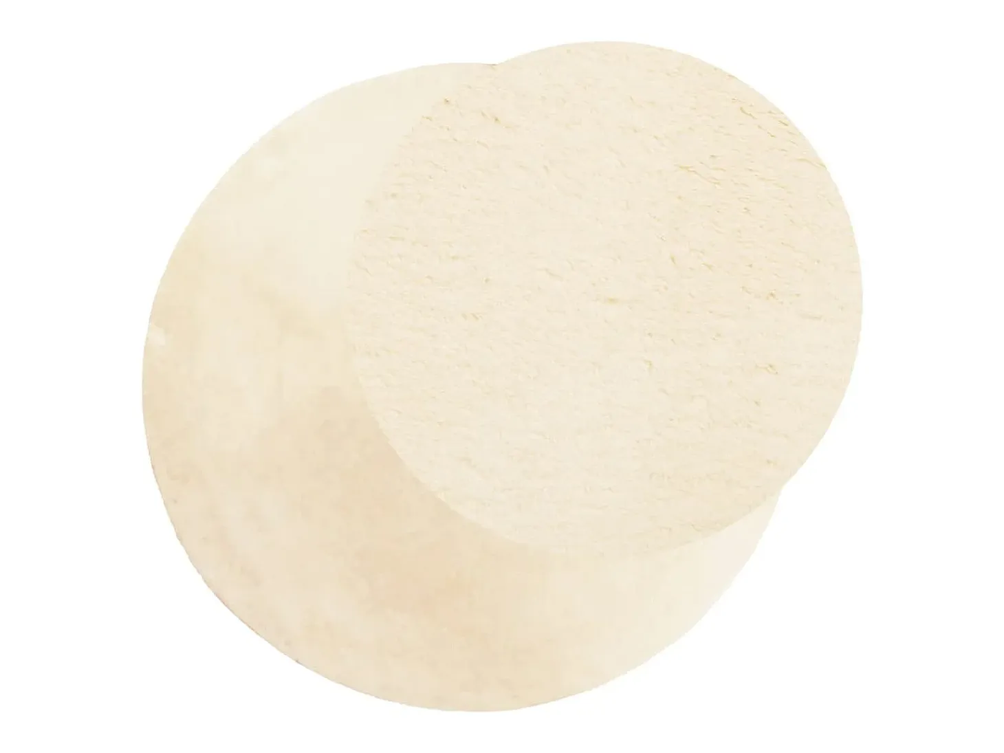 Alfombra de pelo corto suave lavable HUARTE crema Ø 80 cm ES70407