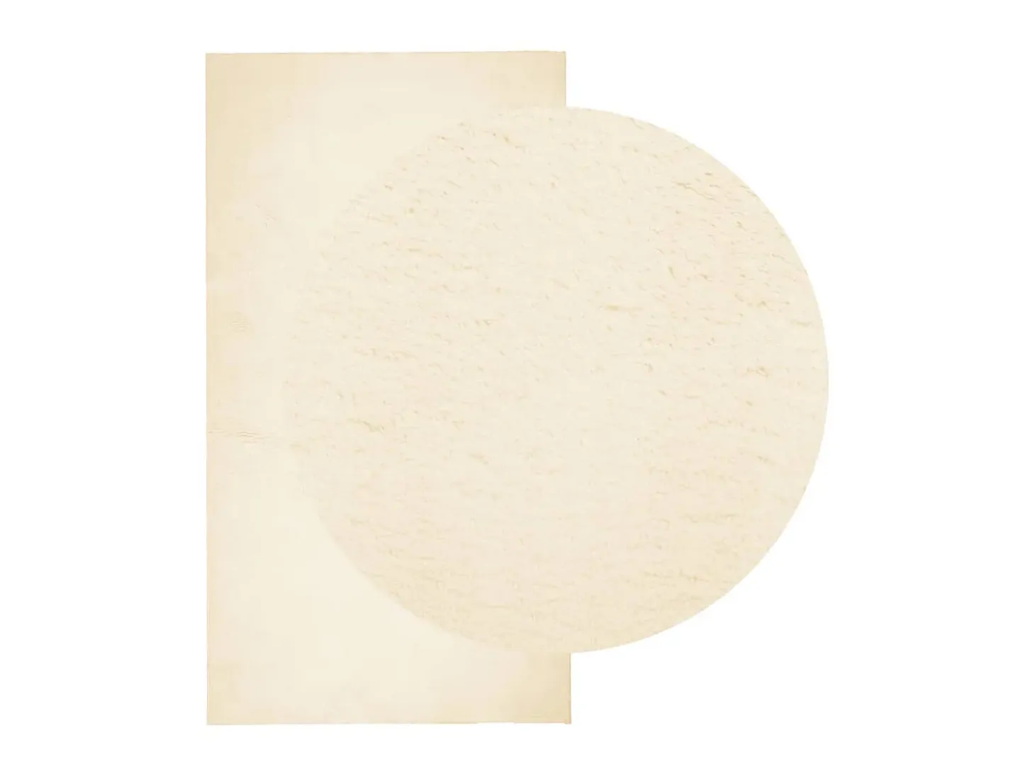 Alfombra de pelo corto suave lavable HUARTE crema 60x110 cm ES67692