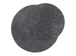 Alfombra de pelo corto suave lavable HUARTE antracita Ø 200 cm ES65467