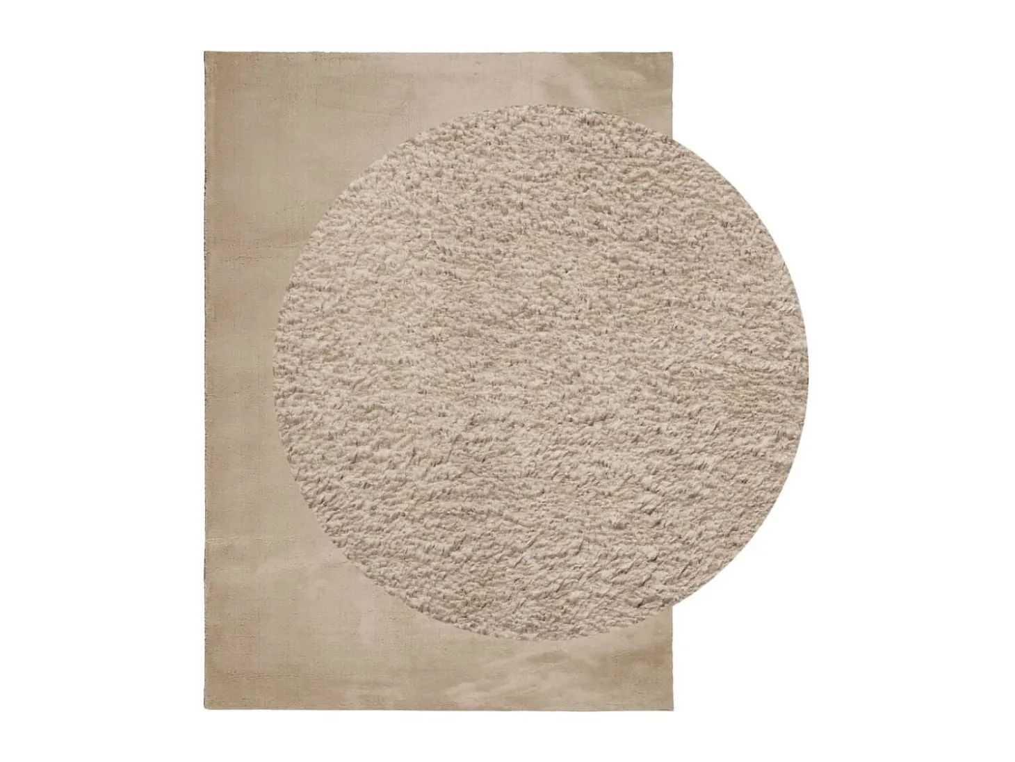 Alfombra de pelo corto suave lavable HUARTE arena 240x340 cm ES54887