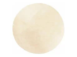 Alfombra de pelo corto suave lavable HUARTE crema Ø 80 cm