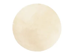 Alfombra de pelo corto suave lavable HUARTE crema Ø 120 cm ES31810