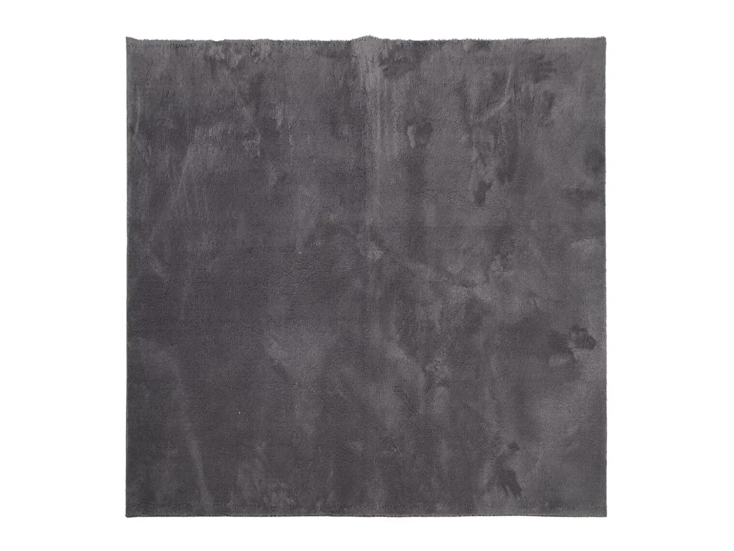 Alfombra de pelo corto suave lavable HUARTE antracita 120x120cm ES82907