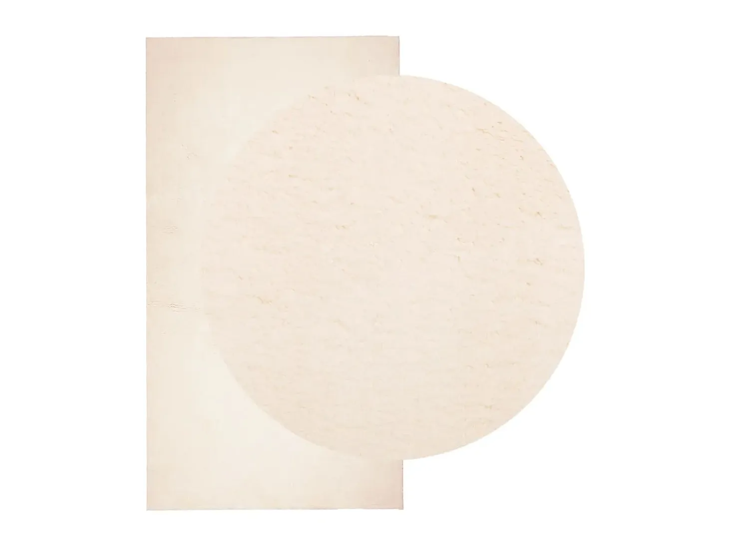 Alfombra de pelo corto suave lavable HUARTE beige 60x110 cm ES31813