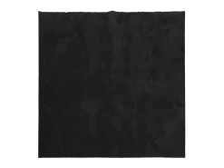 Alfombra de pelo corto suave lavable HUARTE negro 200x200 cm ES36577