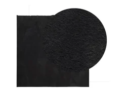 Alfombra de pelo corto suave lavable HUARTE negro 200x200 cm ES36577