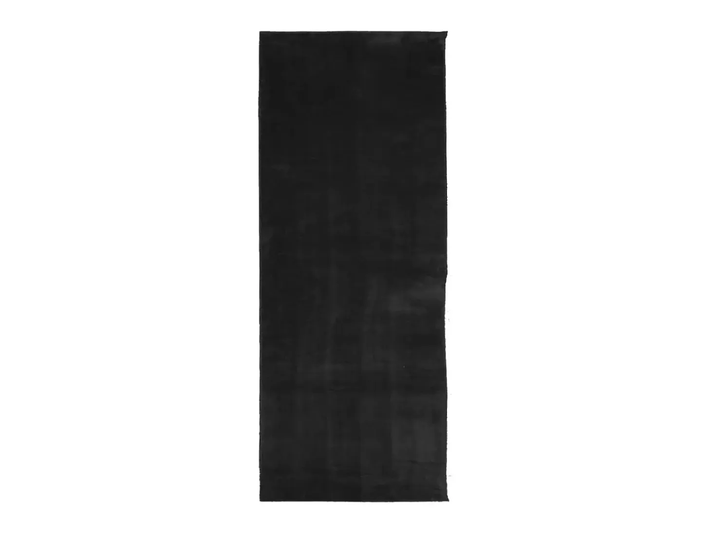 Alfombra de pelo corto suave lavable HUARTE negro 80x200 cm ES85456