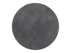 Alfombra de pelo corto suave y lavable gris antracita Ø 160 cm
