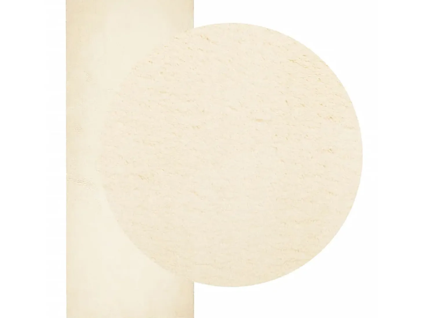 Alfombra de pelo corto suave lavable HUARTE crema 80x200 cm ES33541