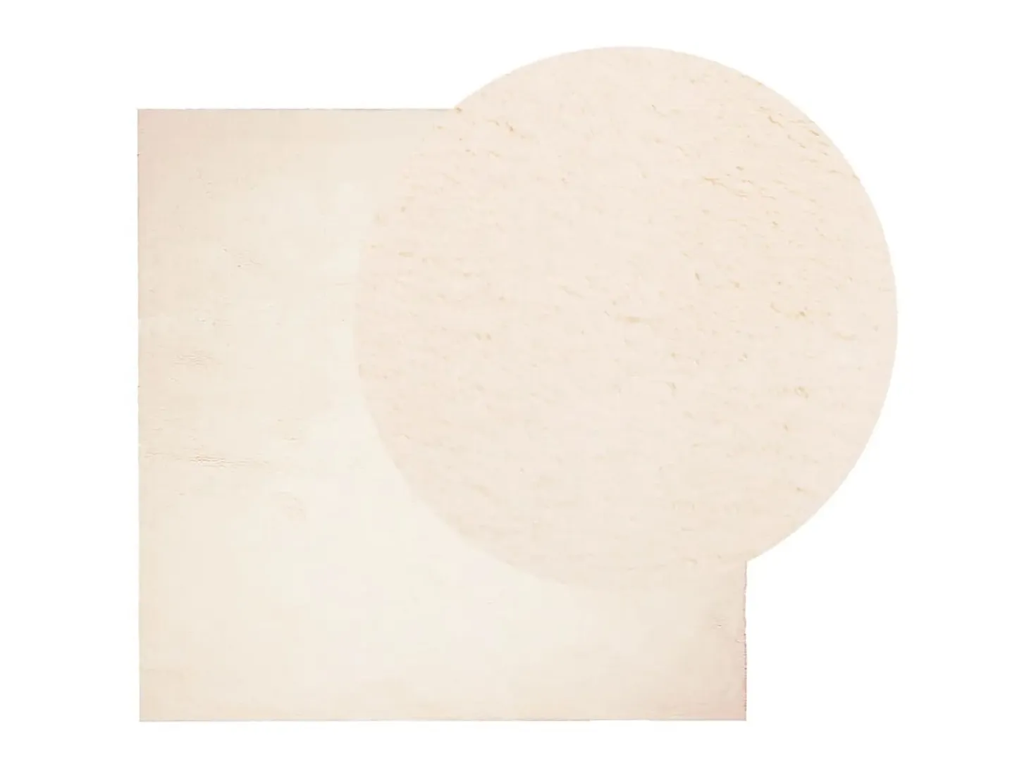 Alfombra de pelo corto suave lavable HUARTE beige 200x200 cm ES22174