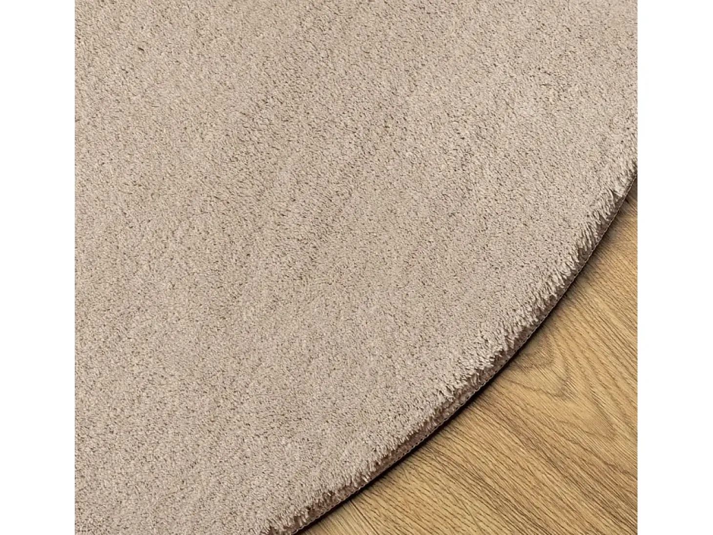 Alfombra de pelo corto suave lavable HUARTE arena Ø 200 cm