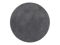 Alfombra de pelo corto suave y lavable gris antracita Ø 80 cm