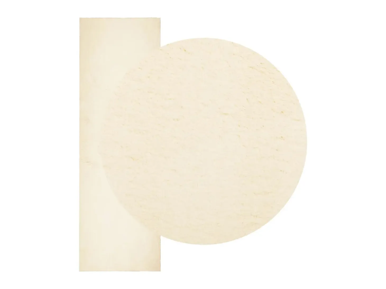 Alfombra de pelo corto suave lavable HUARTE crema 80x250 cm ES24950