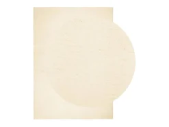 Alfombra de pelo corto suave lavable HUARTE crema 160x230 cm ES11921