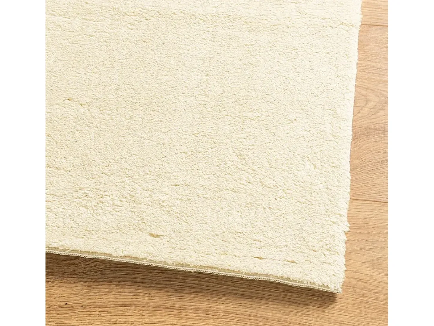Alfombra de pelo corto suave lavable HUARTE crema 160x230 cm ES11921