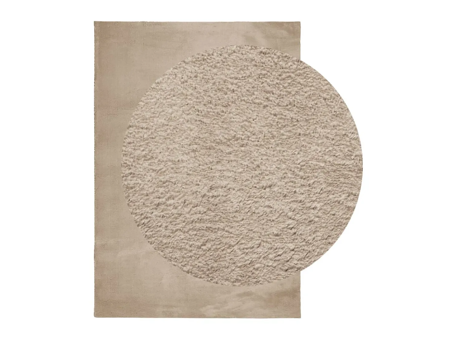 Alfombra de pelo corto suave lavable HUARTE arena 160x230 cm ES39652