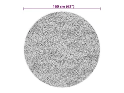 Alfombra de pelo corto suave lavable HUARTE negro Ø 160 cm