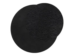 Alfombra de pelo corto suave lavable HUARTE negro Ø 160 cm