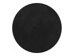 Alfombra de pelo corto suave lavable HUARTE negro Ø 160 cm