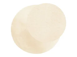 Alfombra de pelo corto suave lavable HUARTE crema Ø 120 cm