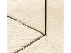 Alfombra de pelo corto suave lavable HUARTE crema Ø 120 cm