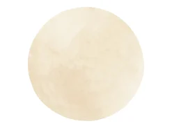 Alfombra de pelo corto suave lavable HUARTE crema Ø 100 cm