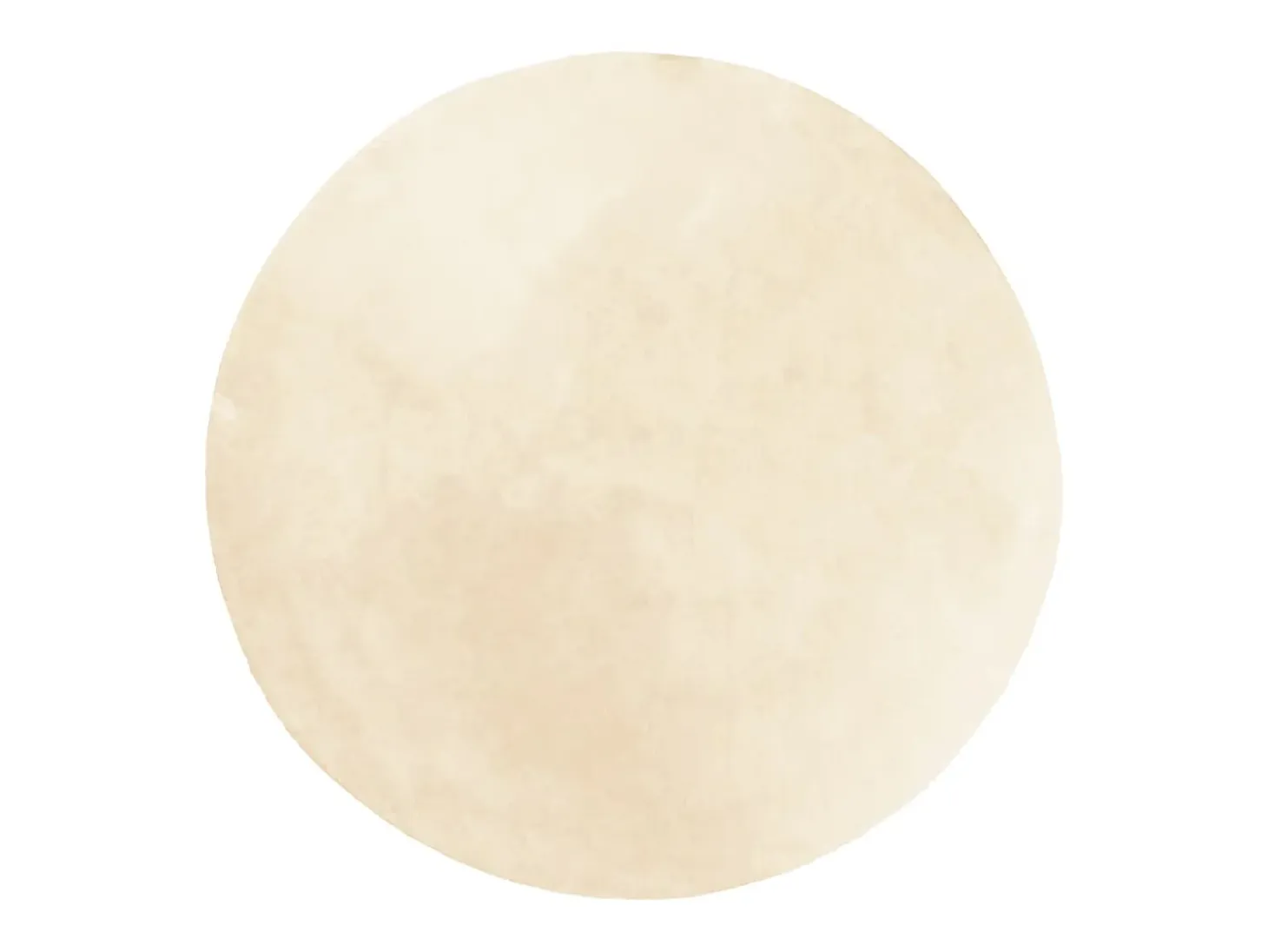 Alfombra de pelo corto suave lavable HUARTE crema Ø 100 cm