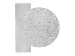 Alfombra de pelo corto suave lavable HUARTE gris 80x250 cm ES24278