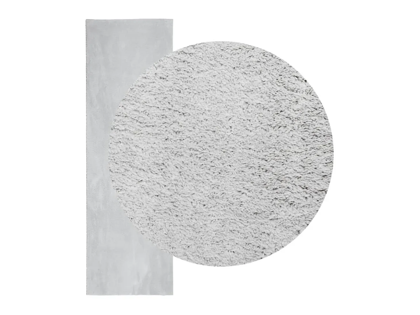 Alfombra de pelo corto suave lavable HUARTE gris 80x250 cm ES24278