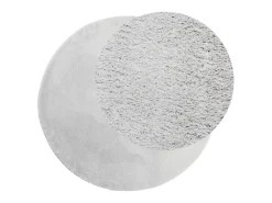 Alfombra de pelo corto suave lavable HUARTE gris Ø 160 cm ES31348