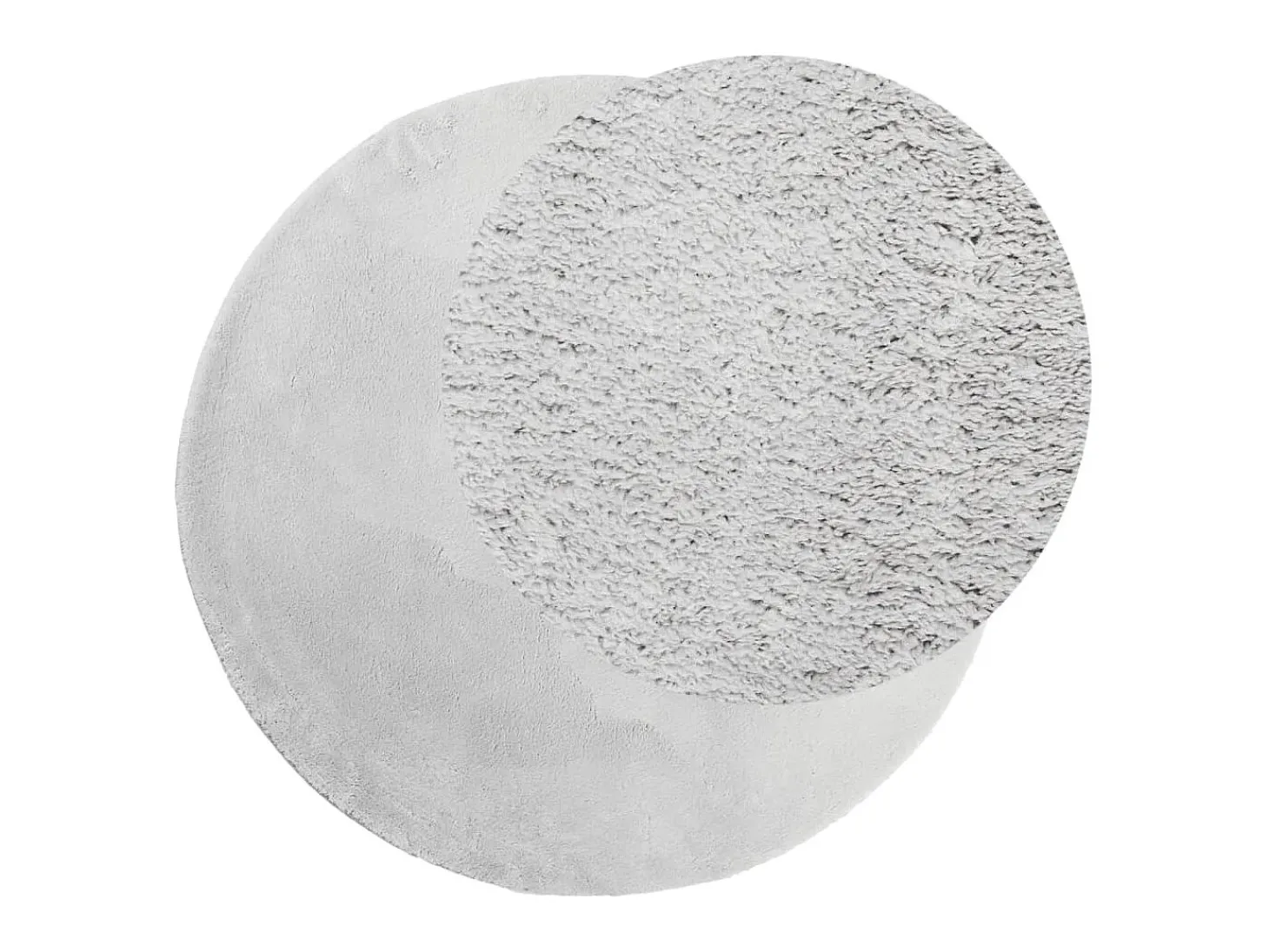 Alfombra de pelo corto suave lavable HUARTE gris Ø 160 cm ES31348