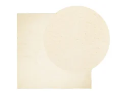 Alfombra de pelo corto suave lavable HUARTE crema 200x200 cm ES79419